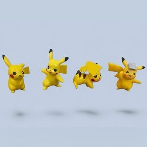 Pokemon Pikachu 2” Mini Figures lot of four